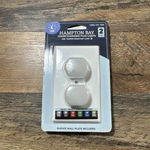 Hampton Bay LED Farbwechsel Stecker Leuchten Duplex Wandplatte 6 Modi manipulationsresistent - Bild 1 von 7