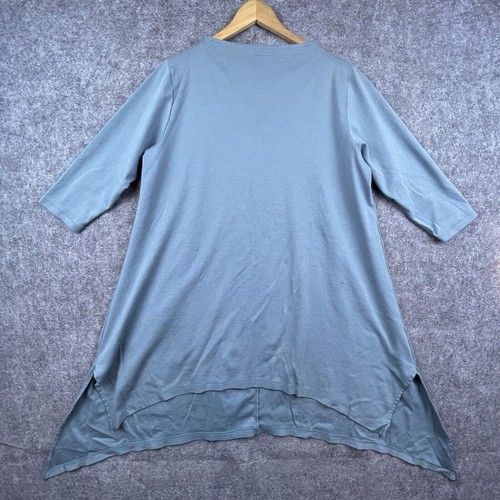 VETEMENTS Abito donna iridio blu medio morbido casual morso di squalo Lagenlook semplice minimal