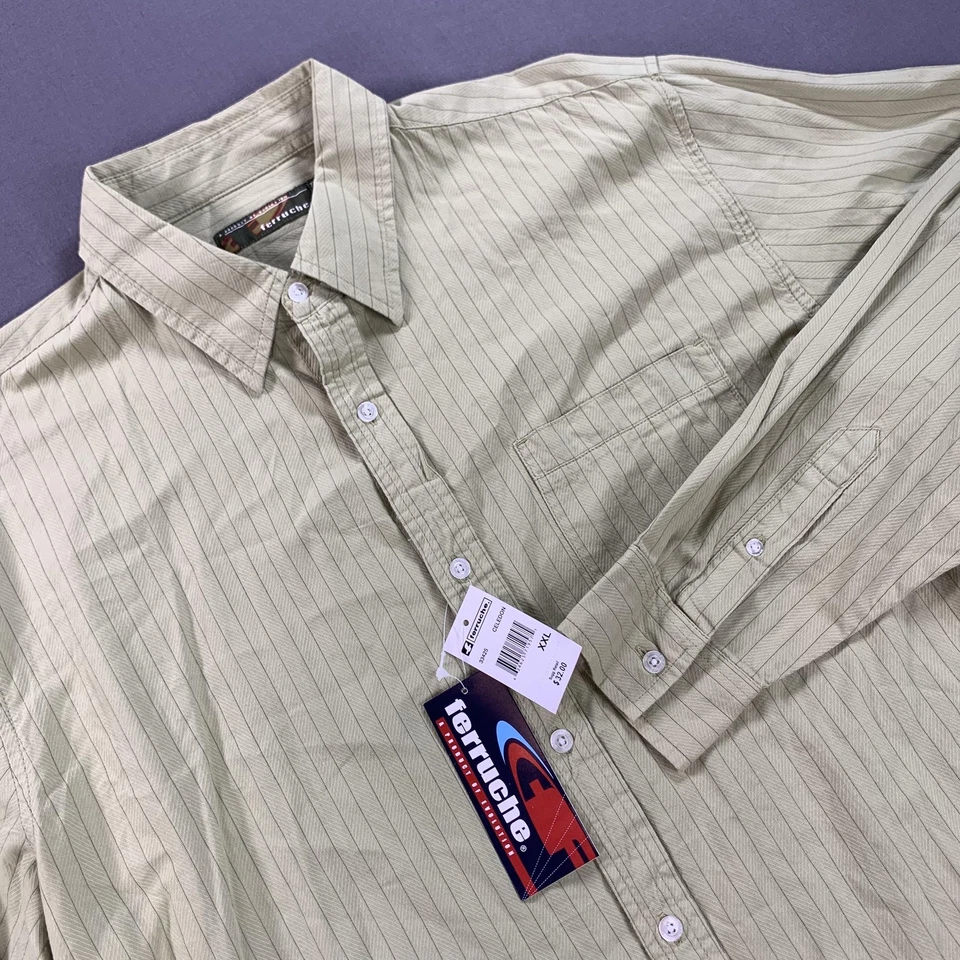 Camisa Ferruche Para Hombres 2XL Celadon Manga Larga Abotonada Espiga Nueva Con Etiquetas Preparación Foto 1 de 4