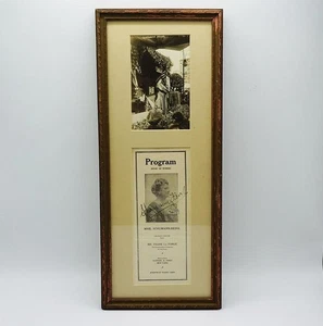 Antique Ernestine Schumann-Heink Opera Contralto Signed Program Framed - Picture 1 of 7