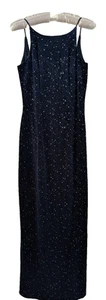 Dave&Johnny by Laura Ryner S-11757p Long, Formal Evening Dress 6P Navy - Picture 1 of 24