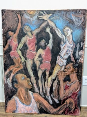 Coleção Estate Texas Artist pintura acrílica lona basquete 36" x 48"  - Imagem 1 de 4