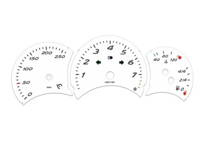 Porsche Boxster 986.1 White - Speedometer gauges from MPH to km/h cluster disk - Image 1 of 4
