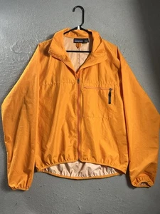 Patagonia vintage popover nylon/cotton windbreaker Rain jacket size Large yellow - Picture 1 of 9