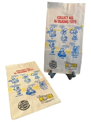 Набор из 2 игрушек The Simpsons Movie Burger King 2007 оригинальный бумажный пакет - никогда не использовался - Изображение 1 из 4