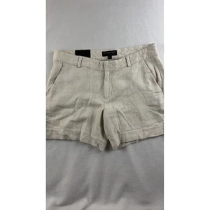 Pantaloncini corti Banana Republic misto lino motivo diamante casual taglia 6 - Foto 1 di 8