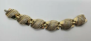 Vintage CROWN TRIFARI Goldtone Bracelet - Picture 1 of 11