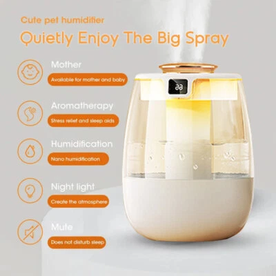 Humidifiers for Bedroom Large Room 2L Cool Mist Top Fill Visual Water Tank - Image 1 of 4