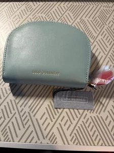 Lulu Guinness Smooth Leather Crescent Purse (Aqua) RRP £125 - Picture 1 of 8