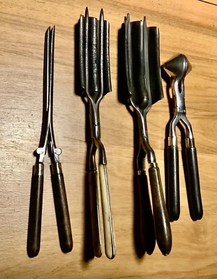 outils anciens, beau lots de fers a friser de coiffeurs... - Photo 1/4