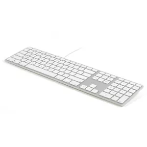 Matias FK318S White/Silver Wired Aluminium Keyboard for Mac - Picture 1 of 4