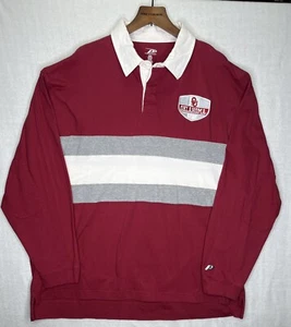 Pro Player Rugby Shirt Mens 2XL Crimson Cream Oklahoma University OU Sooners - Bild 1 von 6