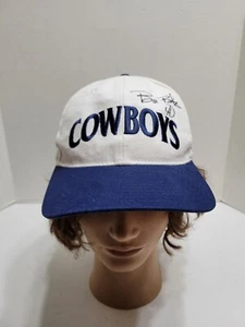 Vintage Proline Dallas Cowboys Hat Signed Bill Bates Autographed NFL Nike Snapba - Picture 1 of 10