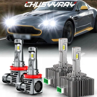 Para Aston Martin V12 Vantage 2010-2017 H11 D1S Faro LED Bombilla de haz alto/bajo EE. UU. Foto 1 de 4
