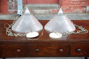 Vintage Mid Century hanging swag lights lamps pool table kitchen ceiling fixture - Picture 1 of 16