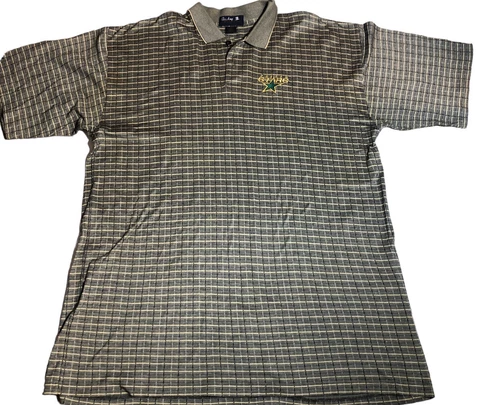 Vintage Antigua NHL Dallas Stars Embroidered Logo Men Polo Button Shirt Size Xl Cover