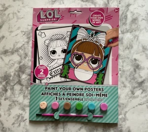 L.O.L. Surprise  Paint Your Own Posters Activity Water Based Paints - 2 Posters - Picture 1 of 2