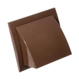 Cappuccio per condotto marrone 150 mm x 150 mm con flangia da 100 mm e aletta a gravità - Foto 1 di 7