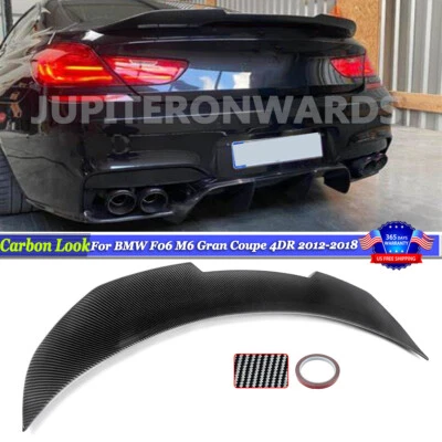 PSM Style ABS High-kick Rear Spoiler Wing For BMW F06 640i 650i M6 4DR 2012-2018 - Image 1 of 4