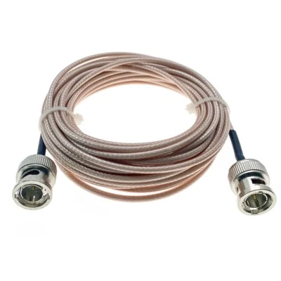 BNC Male plug to BNC Male RG179 75ohm Video Low Loss RG179 Connector Coax Cable - Image 1 of 4