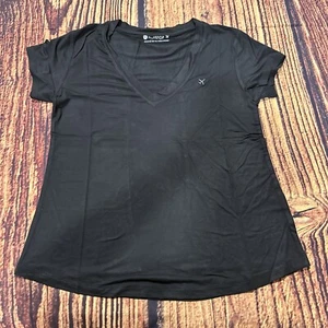 NxTSTOP Women's XS Lift Off Bamboo V-Neck Travleisure Top Black - Picture 1 of 5