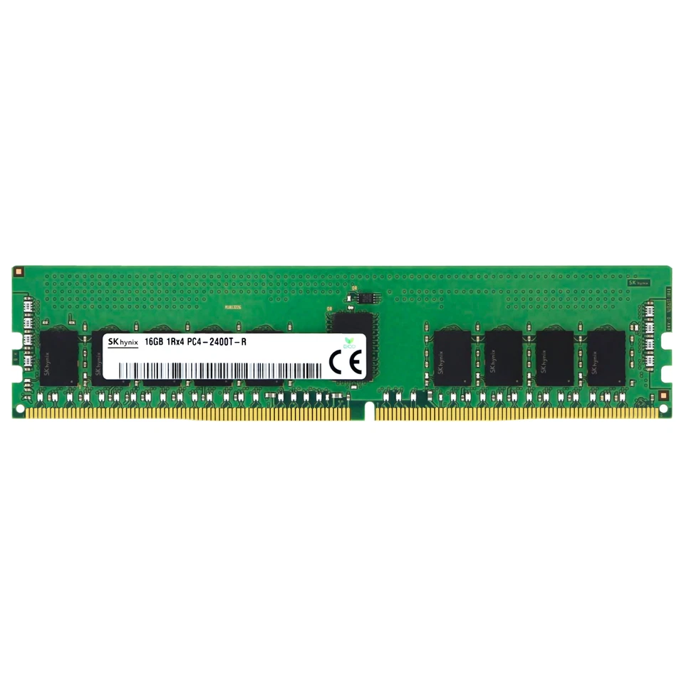 Hynix 16GB 1Rx4 PC4-2400T RDIMM DDR4-19200 ECC REG Registered Server Memory RAM - Image 1 of 1