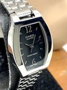 Reloj para mujer Casio LTP-1254D cuarzo pequeño 22 mm esfera negra plata acero 1330 - Imagen 1 de 13