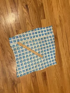 USED LARGE SQUARE INTEX POOL LINER PATCH - MEASURES ABOUT 18 INCHES BY 17 INCHES - Picture 1 of 3