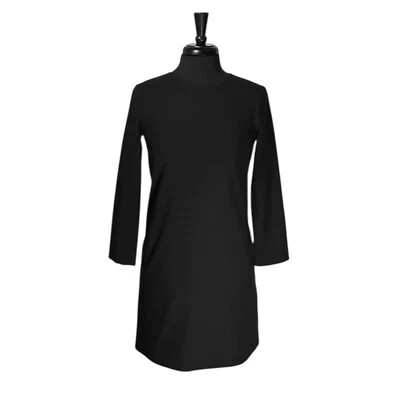 Theory Women's Dress Black Wool Stretch Sheath Business Office Work Mini Size 4 - Image 1 of 4