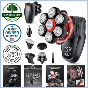 Electric Razor Mens 7D Magnetic Waterproof 5-in-1 Grooming Kit Shaver - Bild 1 von 10