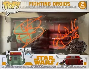 Warwick & Annabelle -GENUINE Signed Star Wars Droids Funko 2PK - Picture 1 of 1