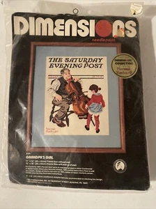 Vintage Dimensions needlepoint kit "Grandpa's Girl" - Picture 1 of 3