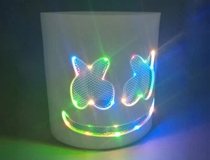 DJ MarshMello Smile Rainbow LED Mask EVA Foam Helmet EDC Halloween Costume Party - Picture 1 of 17