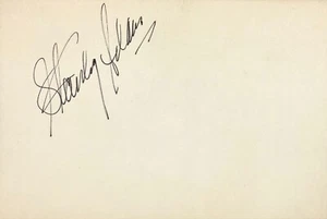 TARJETA ÍNDICE FIRMADA AUTOGRAFIADA POR STANLEY ADAMS Desayuno en Tiffany's TWILIGHT ZONE - Imagen 1 de 6