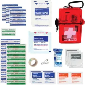 First Aid Only Outdoor Kit Essential Items In Waterproof Case Carabiner Clip - Picture 1 of 2