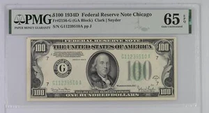1934-D $1 Federal Reserve Note Chicago Clark Snyder - PMG 65 EPQ - Picture 1 of 2