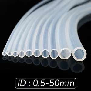 Tuyau tube en silicone transparent translucide tuyau à lait bière qualité alimentaire caoutchouc doux eau - Photo 1/64
