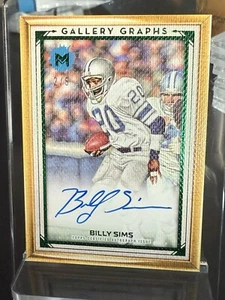 2024 Topps Motif Gallery Graphs Billy Sims On Card Auto Green /8 SSP Lions - Picture 1 of 3