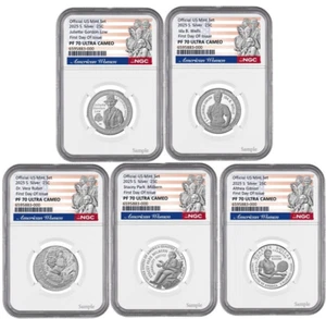 Presale 2025 S Silver Quarters Set 25C NGC PF70 Ultra Cameo First Day Of Issue - Picture 1 of 1