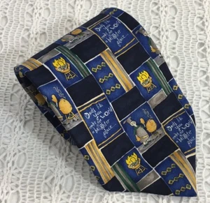 SHOEBOX Father's Day Cartoon Grilling Print 100% Silk Neck Tie Made In USA NICE! - Picture 1 of 7