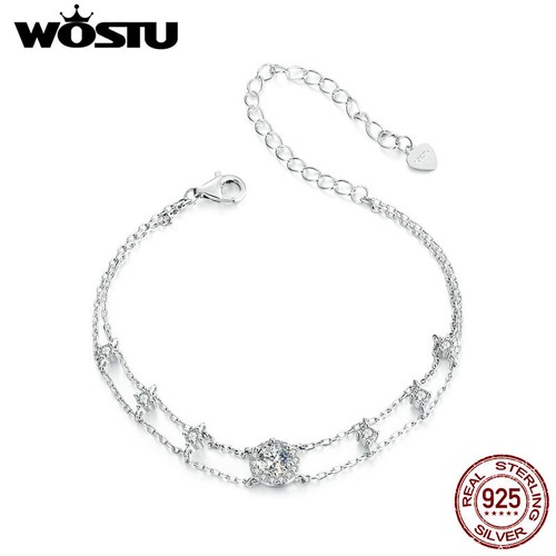 VALENTINO WOSTU Bracciale Moissanite Donna Argento Sterling 925 0 5ct Lucente Catena Gioielli