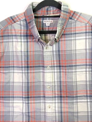 Merona Men’s XXL Plaid Button Up Shirt Short Sleeve Cotton Casual Ranch Western - Image 1 of 4