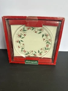 4er Set Pfaltzgraff Winterberry Dessertteller geätzt & handbemalt - Bild 1 von 3