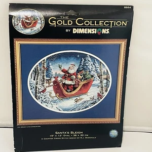 Dimensions Gold Collection SANTA'S SLEIGH 8664 Counted Cross Stitch Kit 15 x 12 - Bild 1 von 7