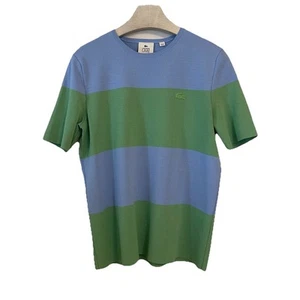 Suéter Lacoste Live para mujer tejido a rayas bloque de color talla 40 azul verde AF2925 - Imagen 1 de 9