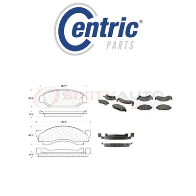 Centric Semi Metallic Brake Pads w Shim for 1973 Ford F-100 4.9L L6 - Disc li Foto 1 de 4
