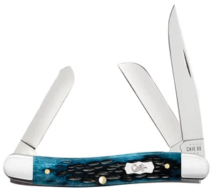 Case xx Stockman 51851 Peach Seed Mediterran Blue Bone Taschenmesser rostfrei - Bild 1 von 4