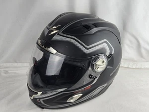 Scorpion EXO XL Full Face Helmet Black Silver M2005 - Foto 1 di 22