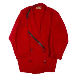 Abrigo mujer lana roja XL - Imagen 1 de 6