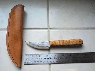Faca e bainha vintage feitas à mão para acampamento de caça Mountain Man Rendezvous - Imagem 1 de 4